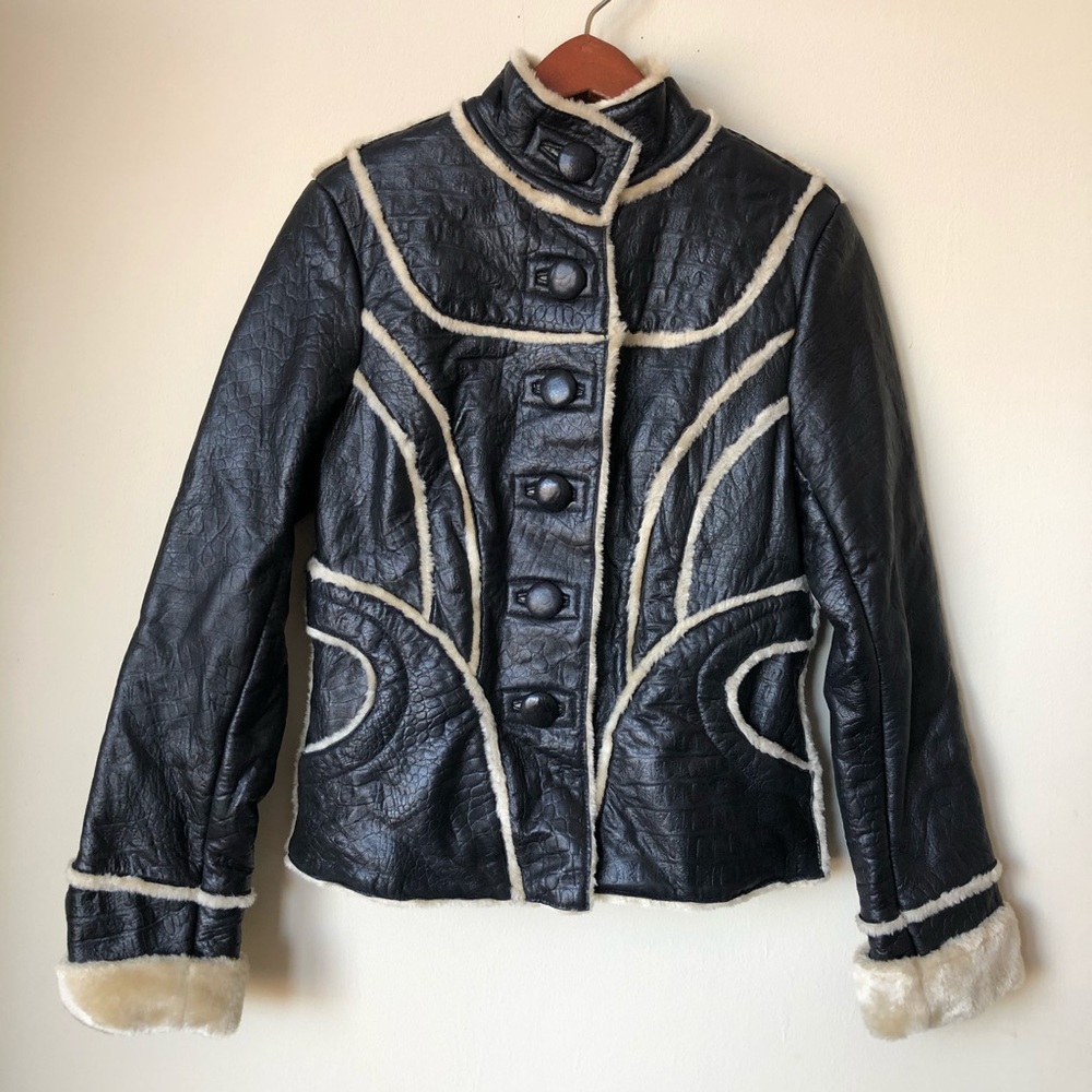 Bagatelle Black Leather Coat